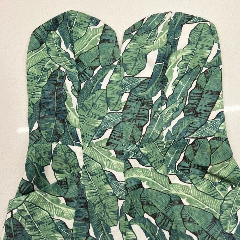 H&M Tropical Green Strapless romper - Picture 4 of 5